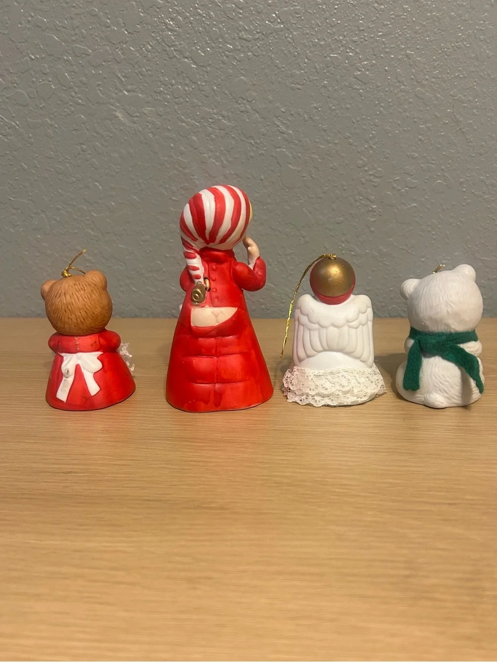 Vintage 1978 Jasco & BOA Christmas Bell Ornaments Lot of 4.